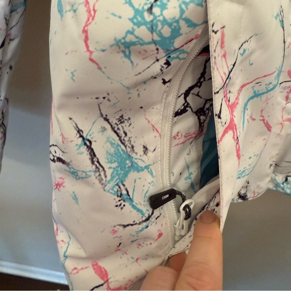 SMN Colorful Paint Splatter Winter Metropolis Ski Jacket ⁶Coat Size Medium - Picture 6 of 9